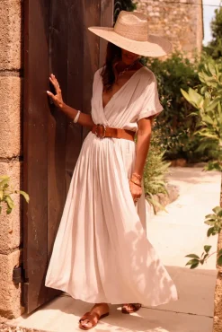 Flash Sale Robe Gaby beige Robes