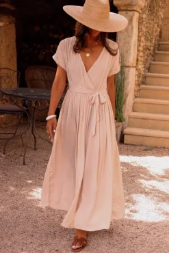 Flash Sale Robe Gaby beige Robes