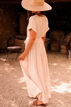 Flash Sale Robe Gaby beige Robes