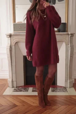 Clearance Robe pull Amaé bordeaux Robes