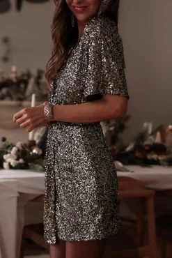 Cheap Robe Shine argentée Robes