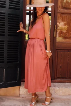 Shop Robe Séréna terracotta Robes