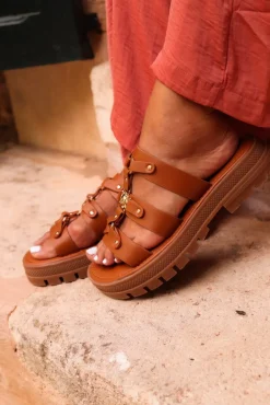 Clearance Sandales Elma camel Sandales