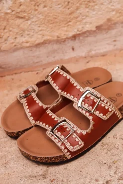 Store Sandales plates Charlize camel Sandales