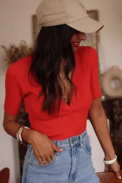 Cheap Top Andie rouge Tops