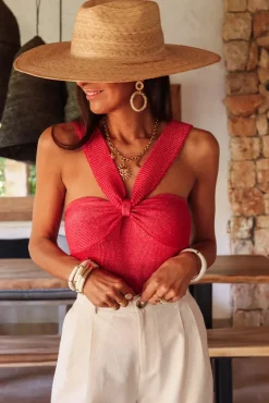 Hot Top Odélia rouge framboise Tops
