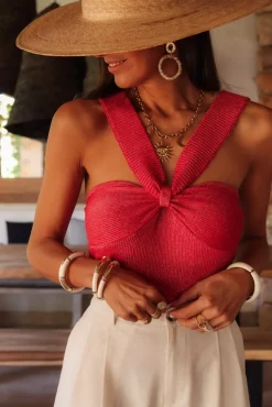 Hot Top Odélia rouge framboise Tops