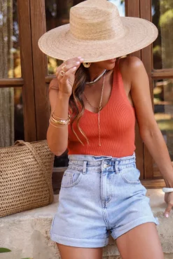 Discount Top Raquel brique Tops