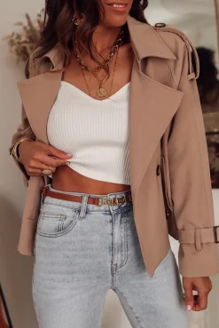 Outlet Trench court Lenny camel Vestes