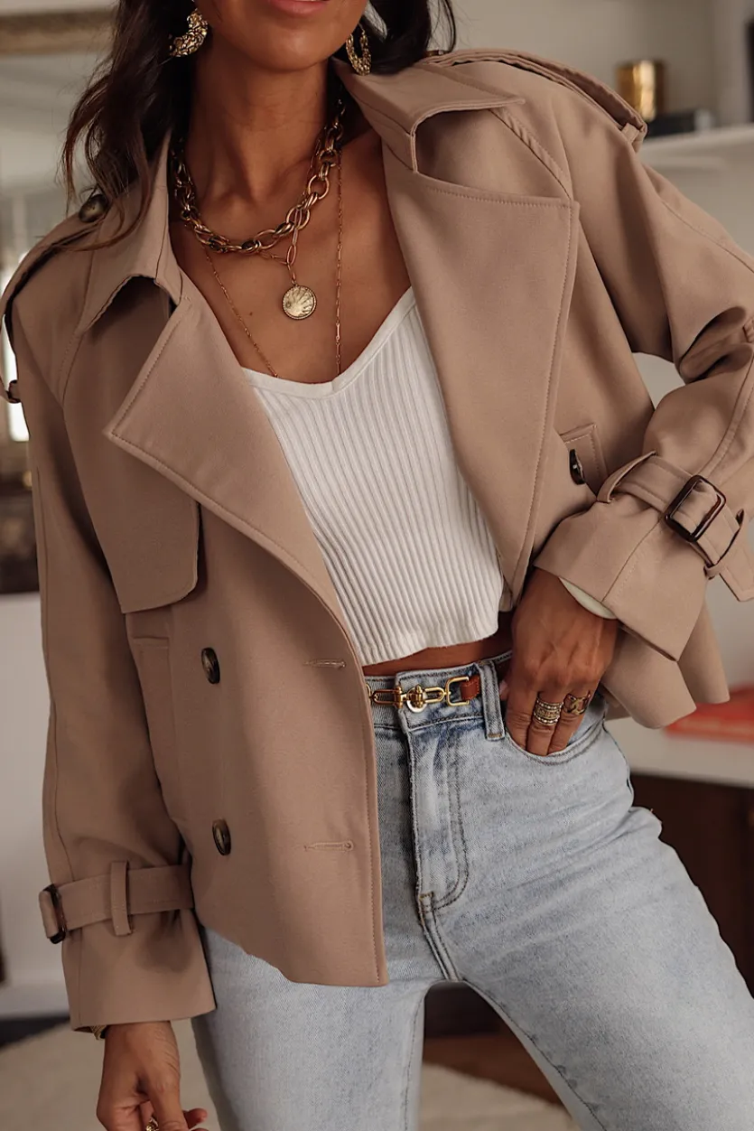 Outlet Trench court Lenny camel Vestes